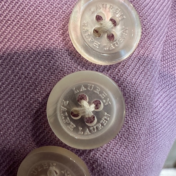 LRL Ralph Lauren Women's Light Lilac Lavender 100% Silk Blazer Jacket Size 4 S - Picture 12 of 13